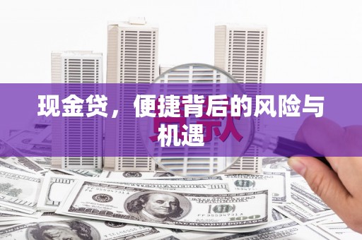 兖州现金贷，便捷背后的风险与机遇