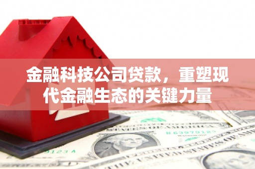 兖州金融科技公司贷款，重塑现代金融生态的关键力量